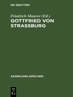 cover image of Gottfried von Strassburg